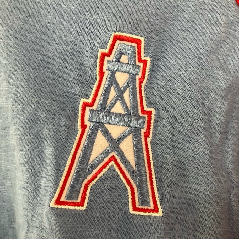 NWT Men Mitchell & Ness NFL Legendary Slub L/S Houston Oilers Throwback T-shirt - Picture 2 of 10